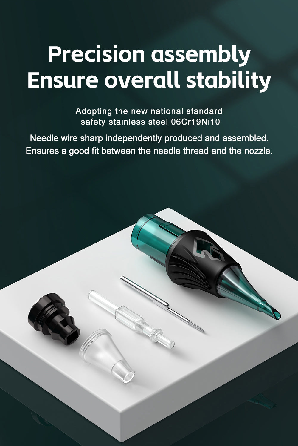 Hylab second generation silicone integrated needle
