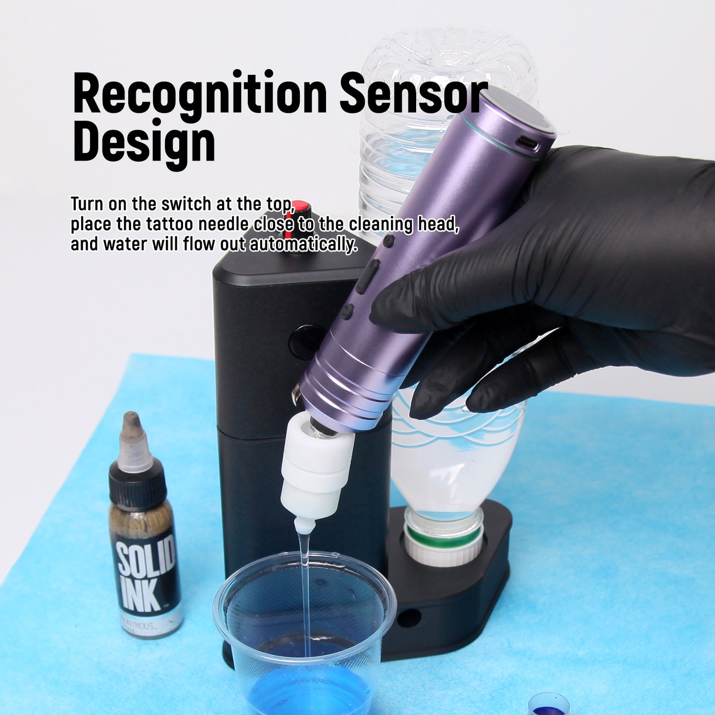 Tattoo cartridge clean machine