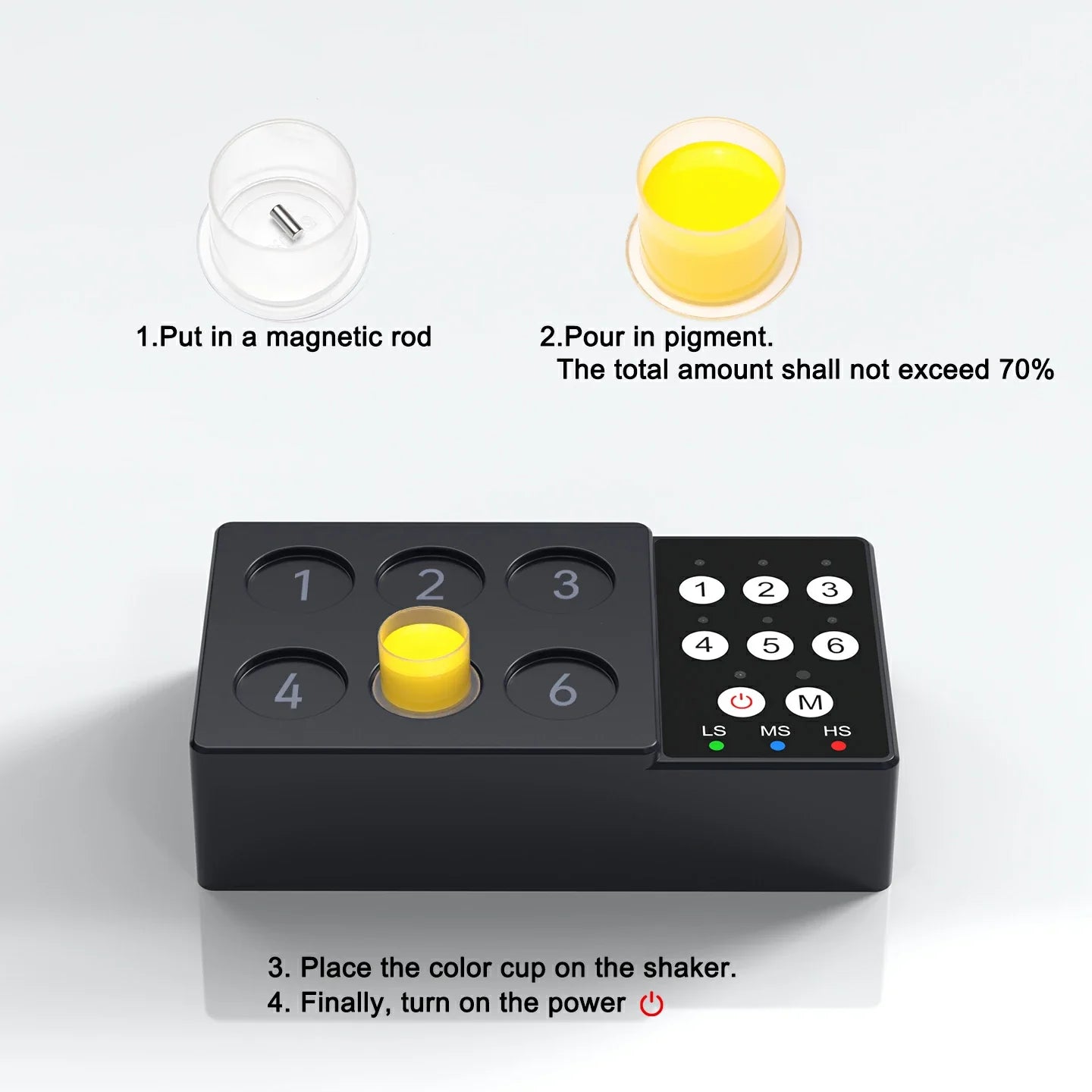Magnetic pigment agitator