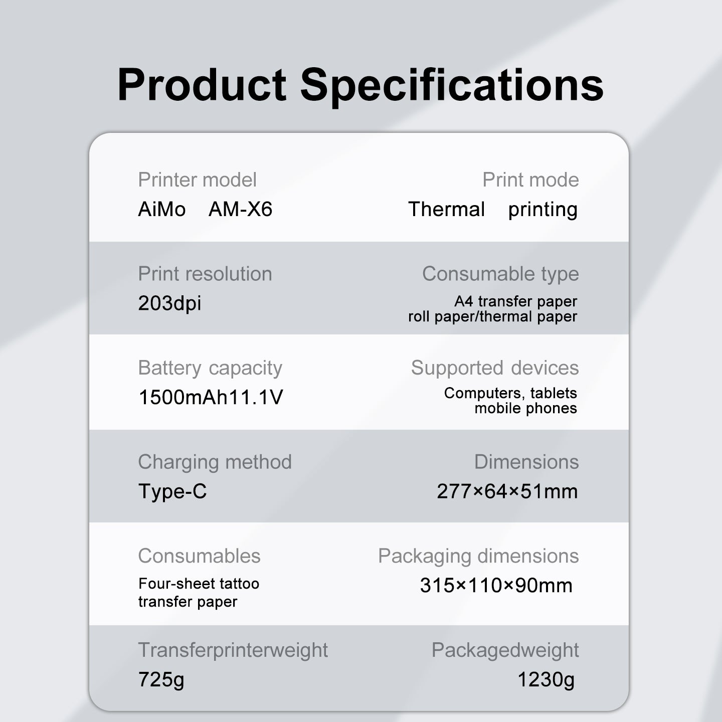 Aimo X6 The new model of the tattoo transfer machine can use AI